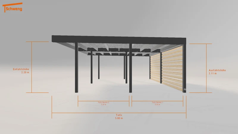 #AT Schweng Flachdachcarport C600 (ID w3rywy)