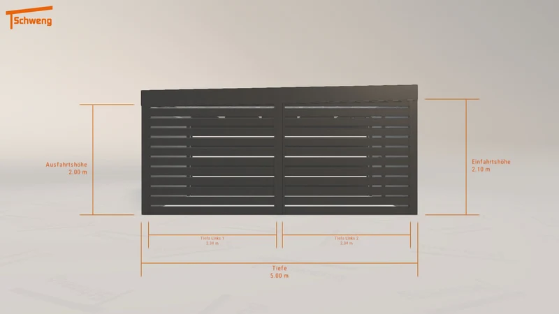 #DE Schweng Flachdachcarport C600 (ID qdwgqk)
