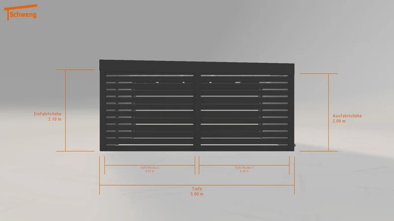 #DE Schweng Flachdachcarport C600 (ID qdwgqk)