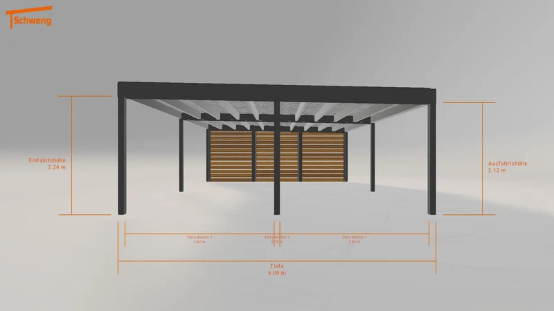 #DE Schweng Flachdachcarport C600+ (ID g7bmr2) #MTG