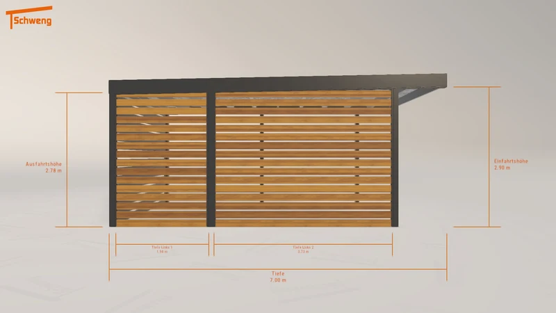 #DE Schweng Flachdachcarport C600+ (ID k23nwj) #MTG
