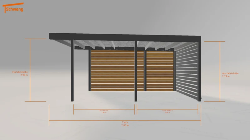 #DE Schweng Flachdachcarport C600+ (ID k23nwj) #MTG