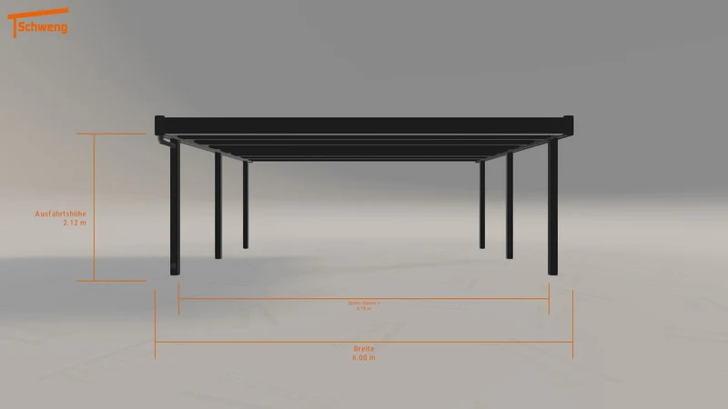 #DE Schweng Flachdachcarport C600 (ID pb37y7)