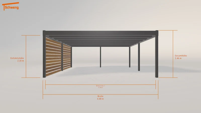 #DE Schweng Flachdachcarport C600+ (ID w3rwj4)