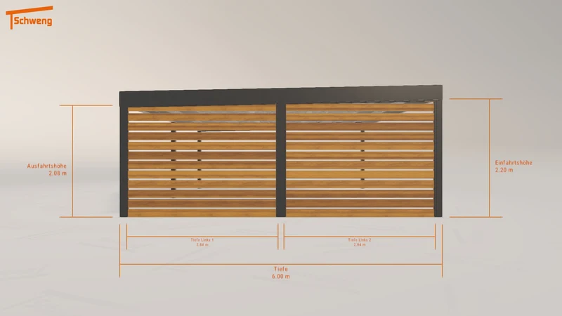 #DE Schweng Flachdachcarport C600+ (ID w3rwj4)