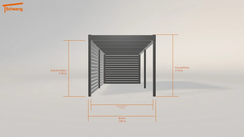 #DE Schweng Flachdachcarport C600 (ID jj35g7)