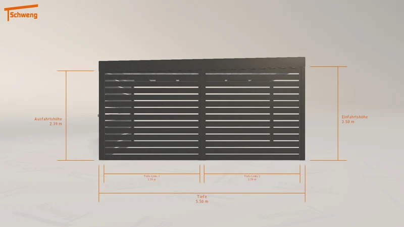 #DE Schweng Flachdachcarport C600 (ID jj35g7)