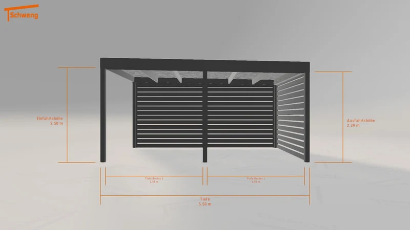 #DE Schweng Flachdachcarport C600 (ID jj35g7)