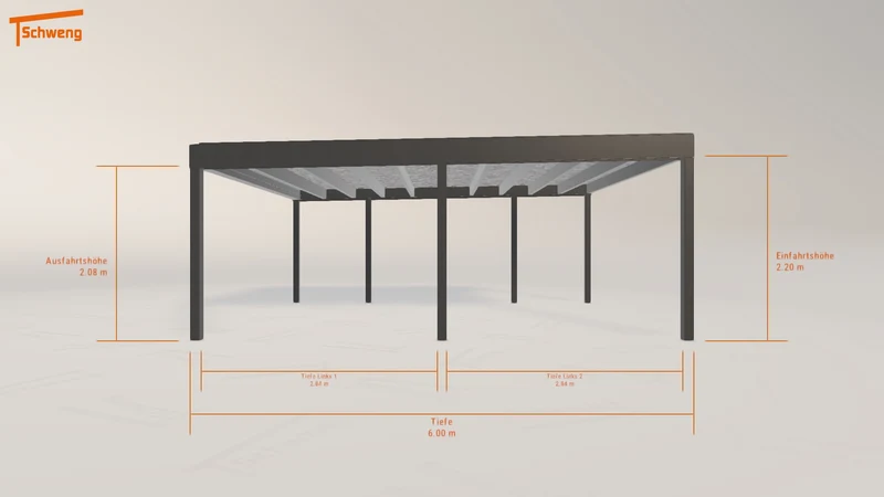 #DE Schweng Flachdachcarport C600+ (ID x7kmzw)