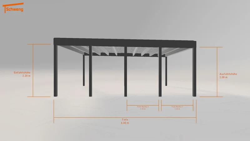 #DE Schweng Flachdachcarport C600+ (ID x7kmzw)
