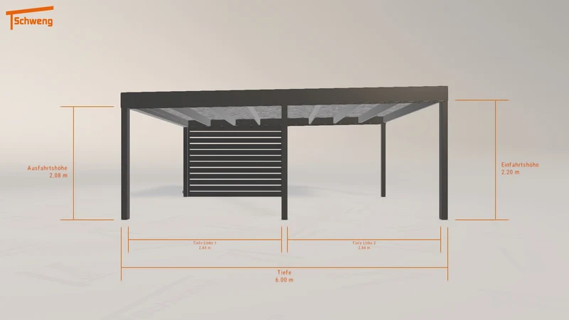 #DE Schweng Flachdachcarport C600 (ID x7krr4) #MTG