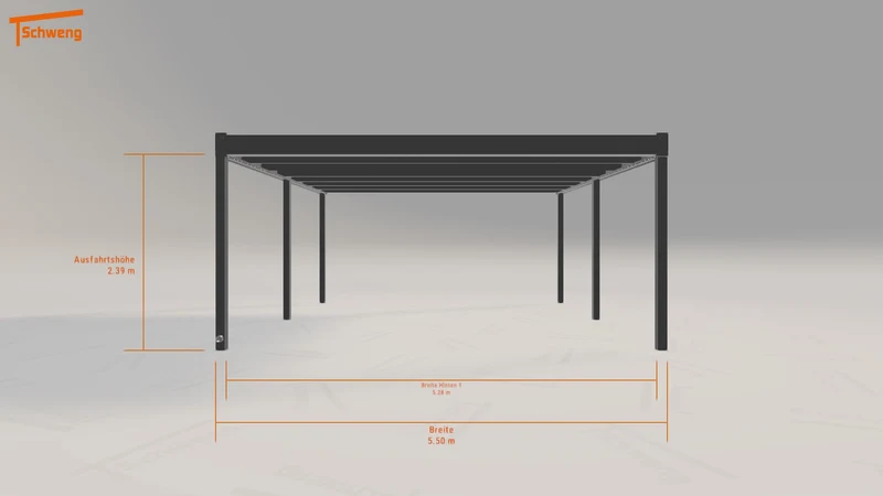 #DE Schweng Flachdachcarport C600 (ID 77gzzx) #MTG