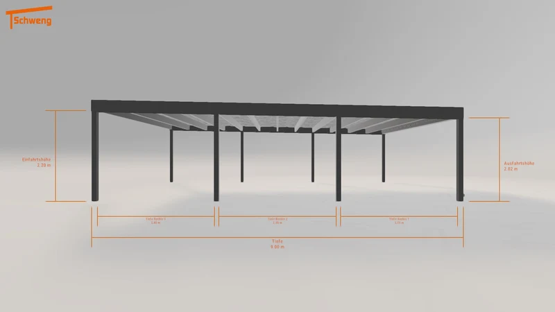 #DE Schweng Flachdachcarport C600+ (ID 85rbwn) #MTG