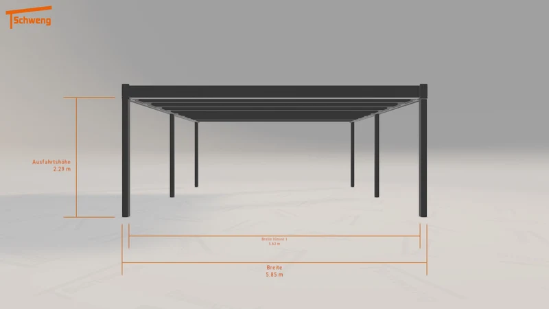 #DE Schweng Flachdachcarport C600 (ID w3r87y)