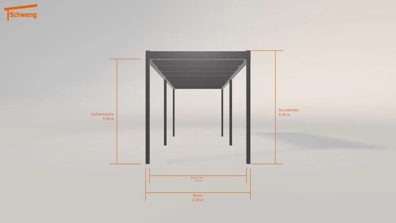 #DE Schweng Flachdachcarport C600 (ID 85rkdr)