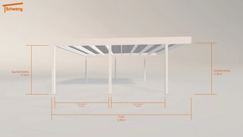 #DE Schweng Flachdachcarport C600+ (ID 42gbxg)