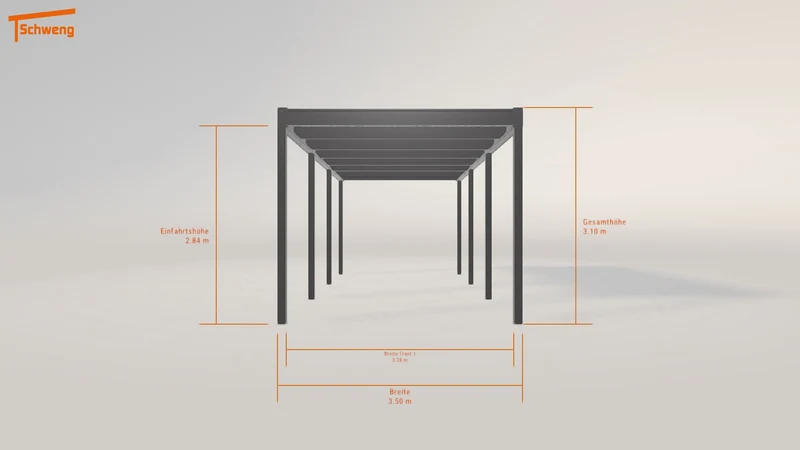 #DE Schweng Flachdachcarport C600 (ID 85r7mr)
