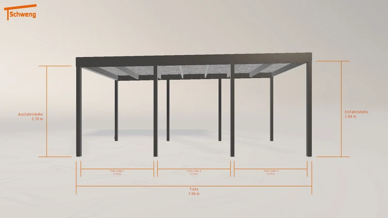 #DE Schweng Flachdachcarport C600 (ID 85r7mr)