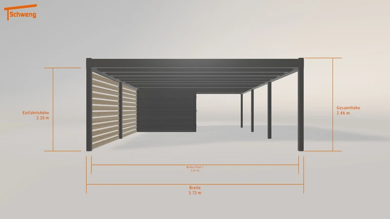 #DE Schweng Flachdachcarport C600+ (ID 85rgb5) #MTG