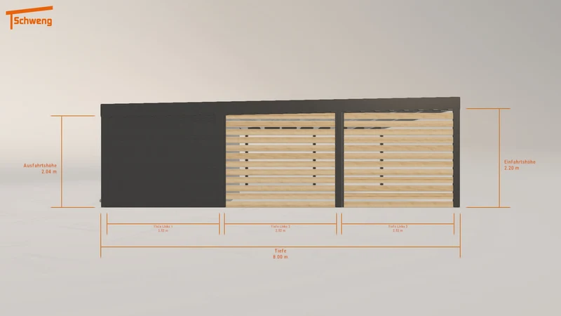 #DE Schweng Flachdachcarport C600+ (ID 85rgb5) #MTG