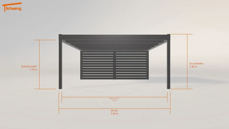 #DE Schweng Flachdachcarport C600 (ID 2qxn2g)