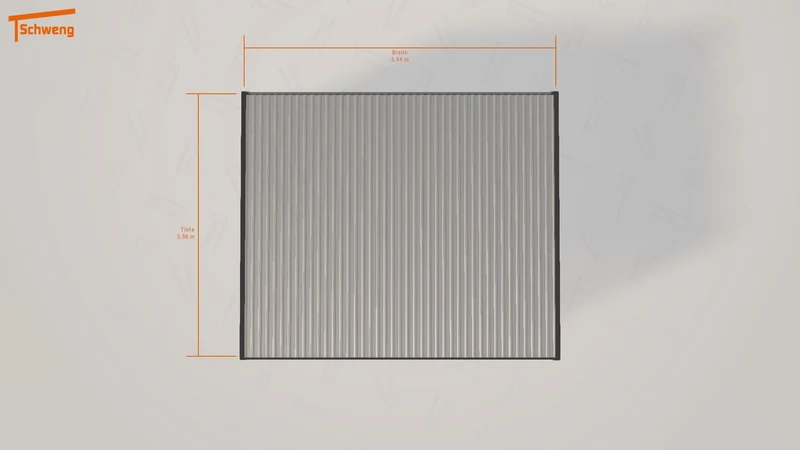 #DE Schweng Flachdachcarport C600+ (ID 3384rw)