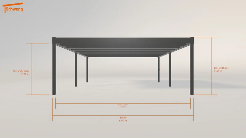 #DE Schweng Flachdachcarport C600+ (ID rj37dm)