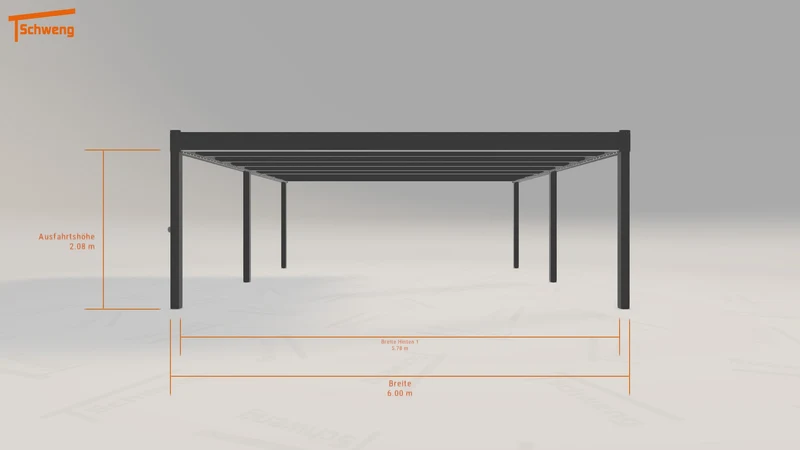 #DE Schweng Flachdachcarport C600+ (ID rj37dm)