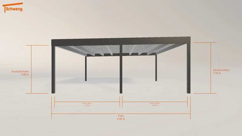 #DE Schweng Flachdachcarport C600+ (ID rj37dm)