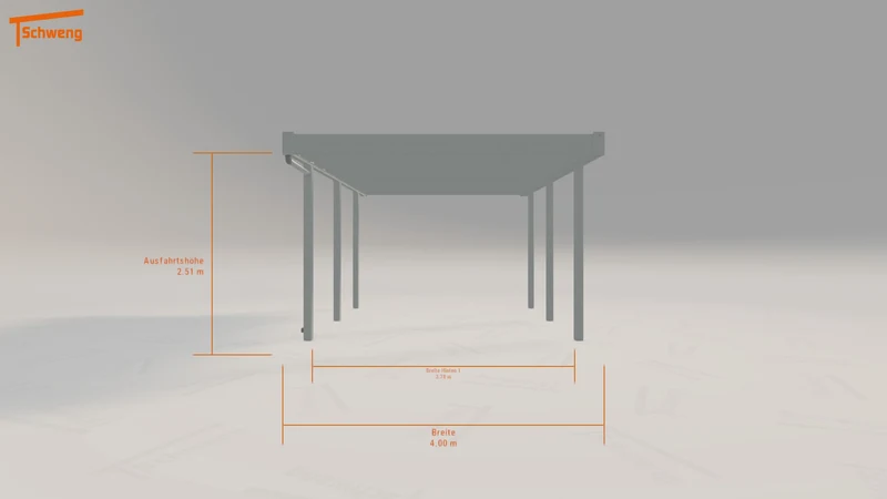 #DE Schweng Flachdachcarport C600 (ID pb3n74)