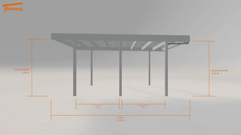 #DE Schweng Flachdachcarport C600 (ID pb3n74)