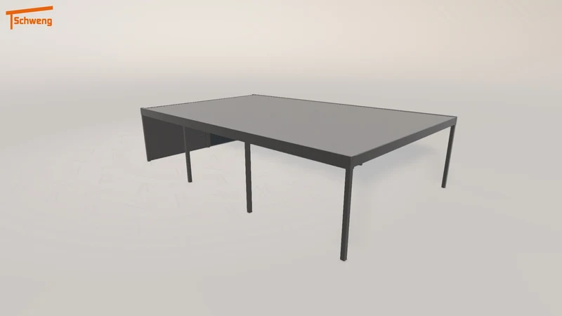 #DE Schweng Flachdachcarport C600 (ID mj3b94)
