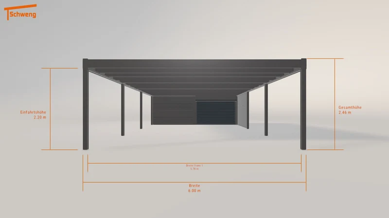 #DE Schweng Flachdachcarport C600 (ID mj3b94)