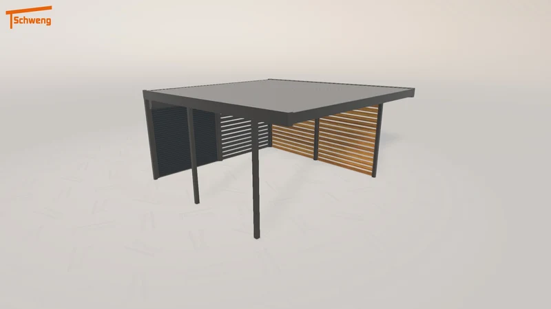 #DE Schweng Flachdachcarport C600+ (ID k23zrq) #MTG