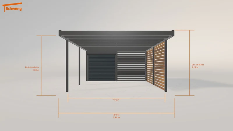 #DE Schweng Flachdachcarport C600+ (ID k23zrq) #MTG