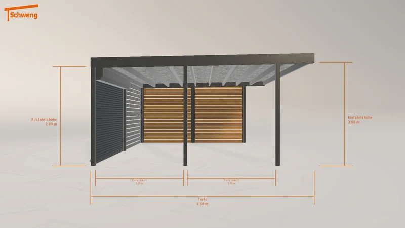 #DE Schweng Flachdachcarport C600+ (ID k23zrq) #MTG