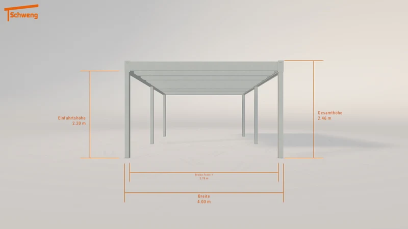 #DE Schweng Flachdachcarport C600 (ID 77gzw5)