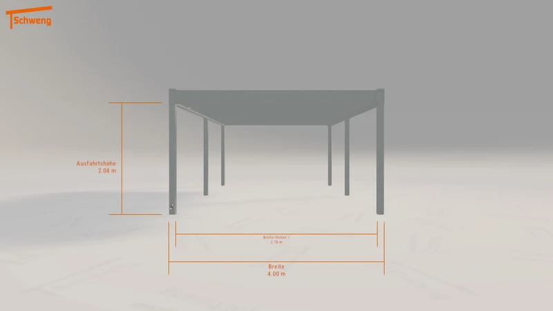 #DE Schweng Flachdachcarport C600 (ID 77gzw5)