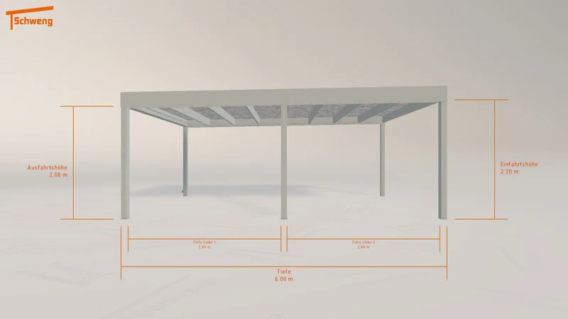 #DE Schweng Flachdachcarport C600 (ID 77gzw5)