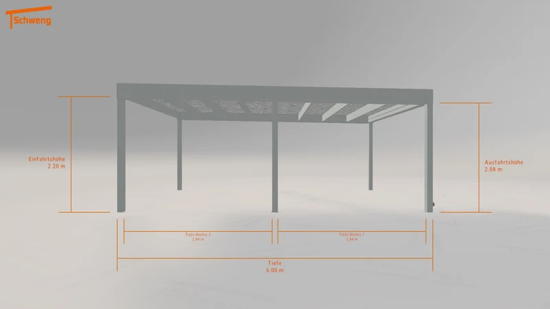 #DE Schweng Flachdachcarport C600 (ID 77gzw5)