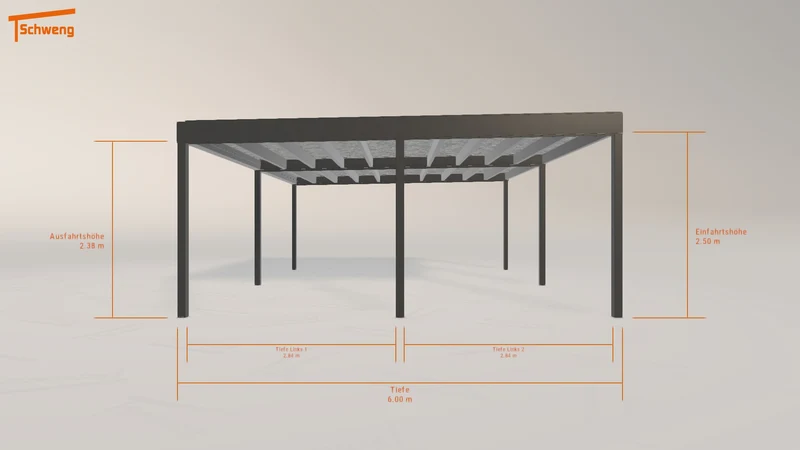#DE Schweng Flachdachcarport C600+ (ID v4d8z3)