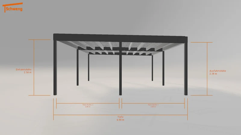 #DE Schweng Flachdachcarport C600+ (ID v4d8z3)