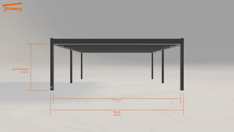 #DE Schweng Flachdachcarport C600 (ID k23p7b)