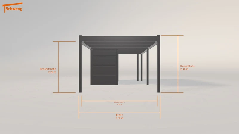 #DE Schweng Flachdachcarport C600 (ID ygkwb4)