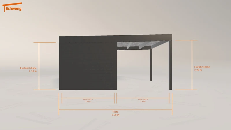 #DE Schweng Flachdachcarport C600 (ID ygkwb4)