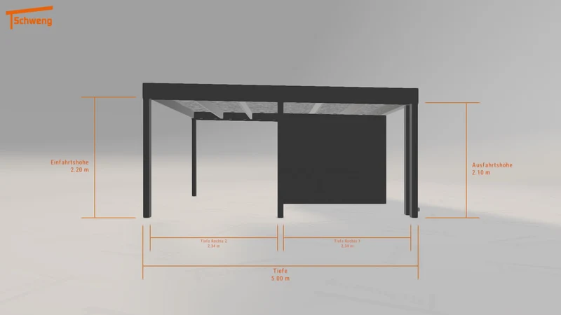#DE Schweng Flachdachcarport C600 (ID ygkwb4)