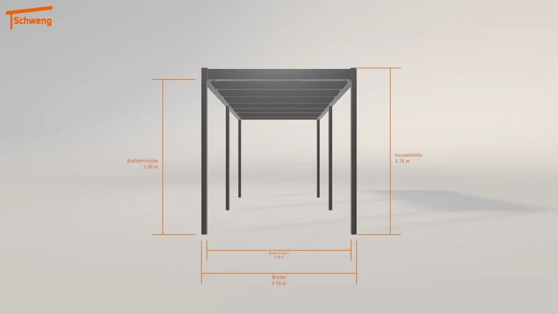 #DE Schweng Flachdachcarport C600 (ID x7k5jy)