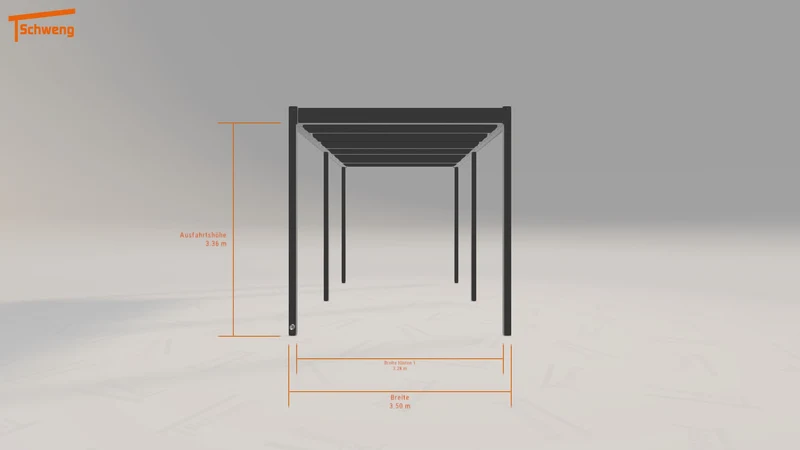 #DE Schweng Flachdachcarport C600 (ID x7k5jy)