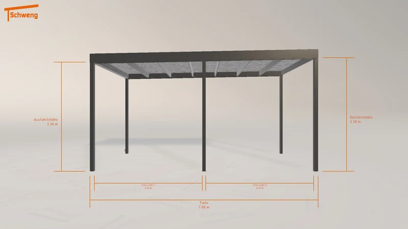 #DE Schweng Flachdachcarport C600 (ID x7k5jy)