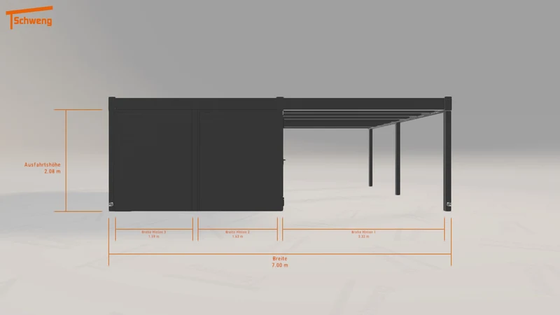 #DE Schweng Flachdachcarport C600 (ID w3rkrv)